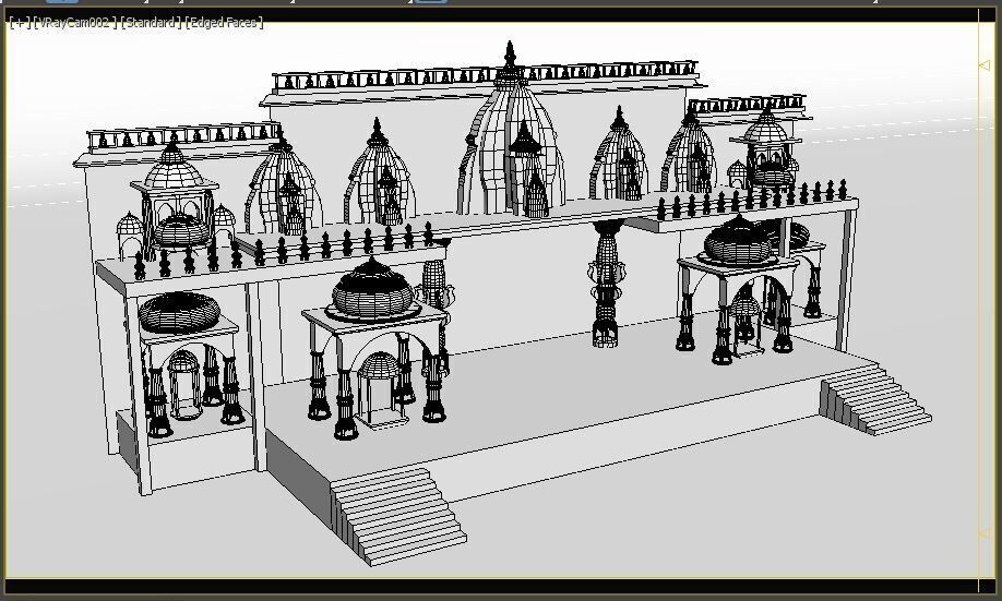 Indian Wedding Stage 3D model_9