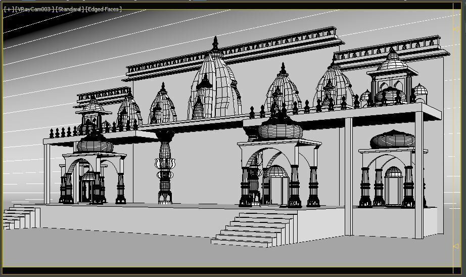Indian Wedding Stage 3D model_10