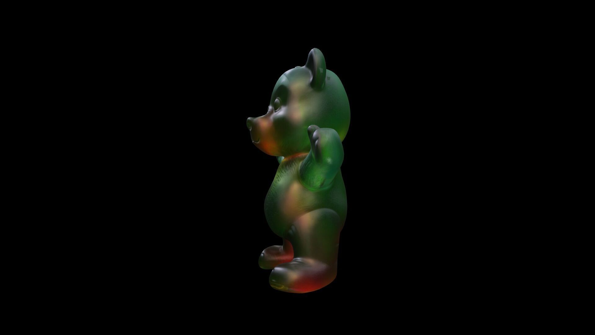 Colorful Gummy Bears Cartoon Collection 3d Render 3D model_5