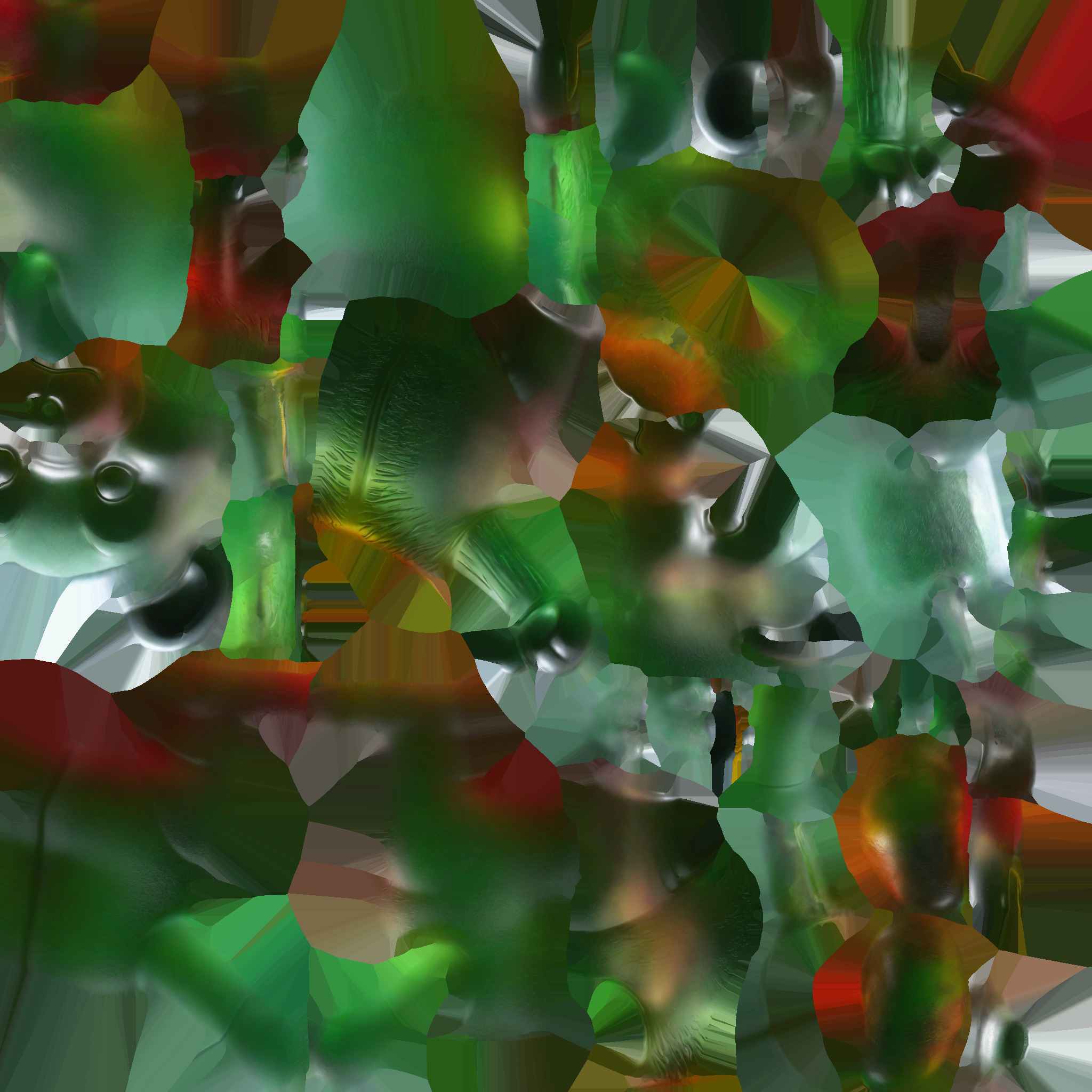 Colorful Gummy Bears Cartoon Collection 3d Render 3D model_9