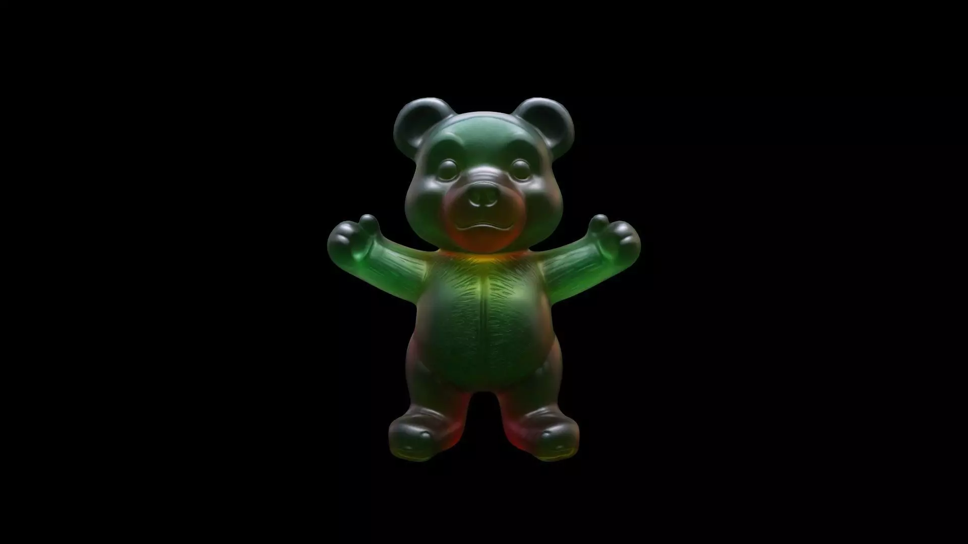 Colorful Gummy Bears Cartoon Collection 3d Render 3D model_0