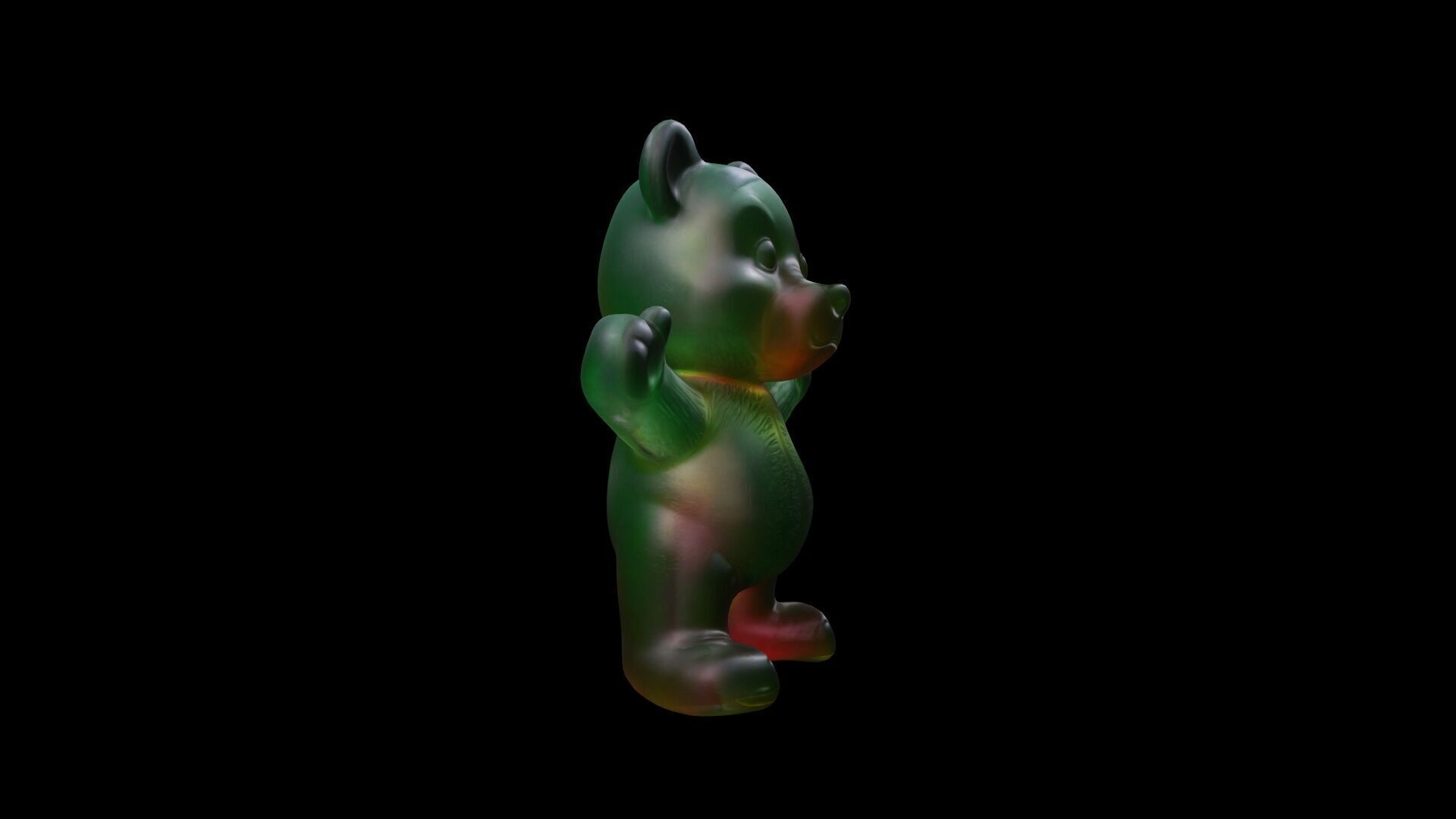 Colorful Gummy Bears Cartoon Collection 3d Render 3D model_4