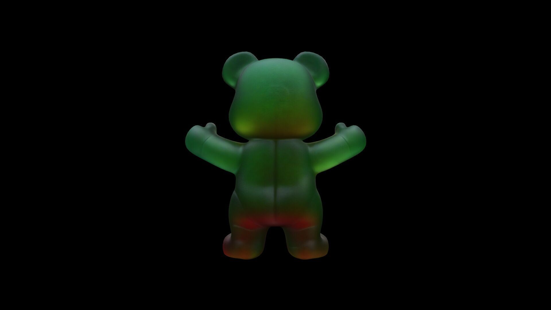 Colorful Gummy Bears Cartoon Collection 3d Render 3D model_6