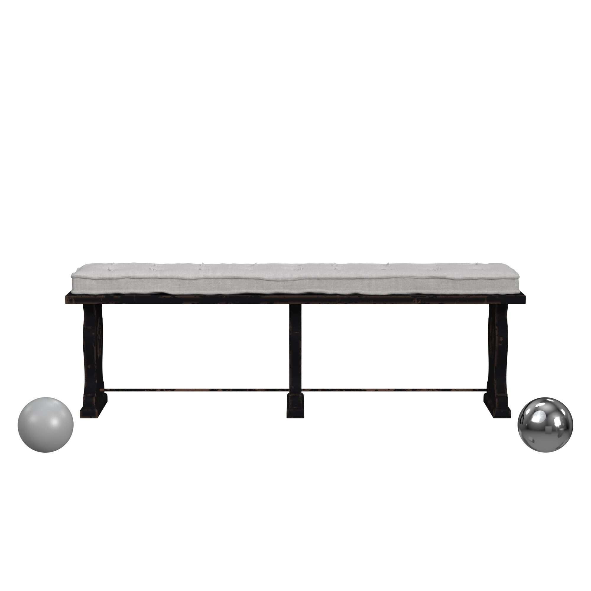 Hooker Furniture Ciao Bella Bench 3D model_1