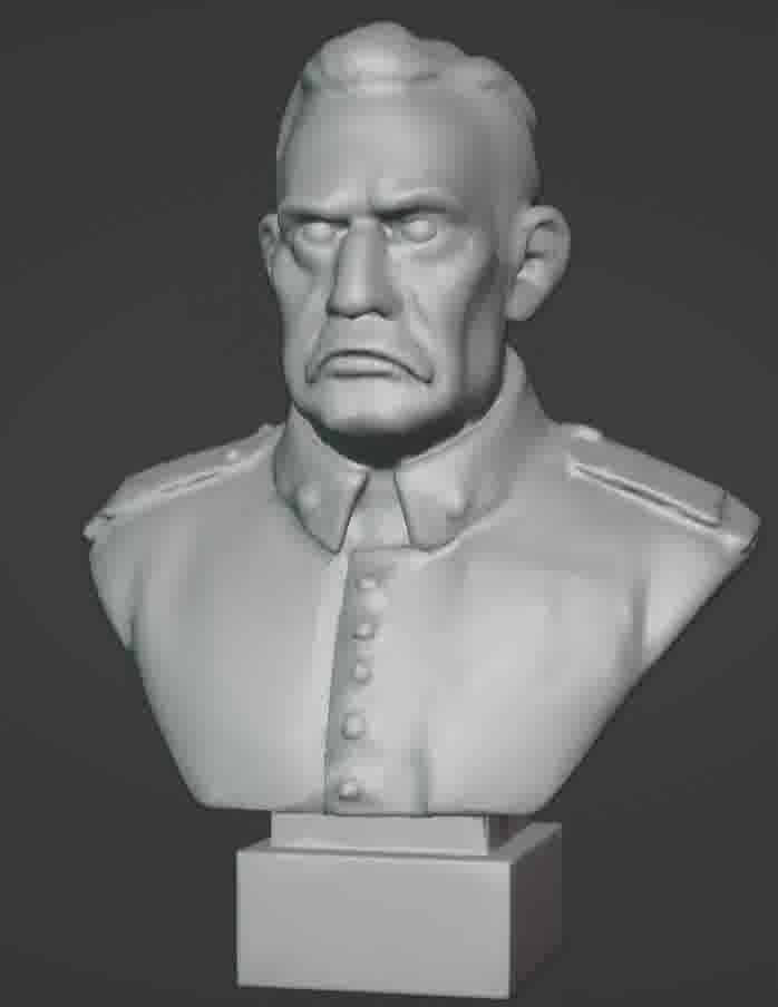 Benito Mussolini Bust 3D print model_39