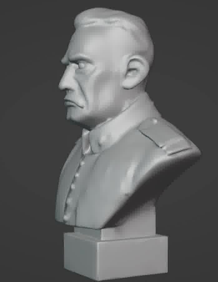 Benito Mussolini Bust 3D print model_90