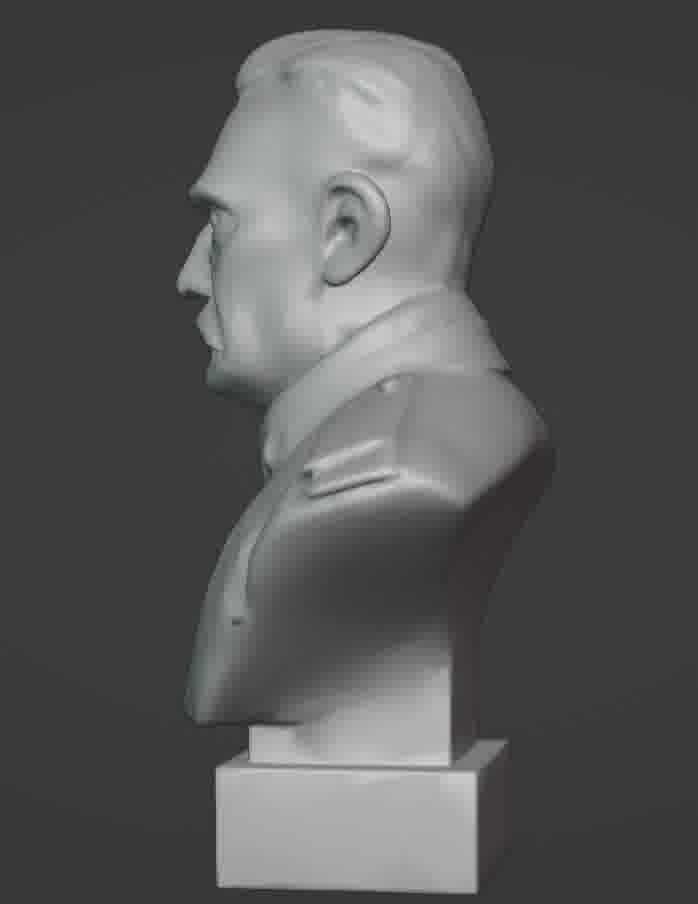 Benito Mussolini Bust 3D print model_10