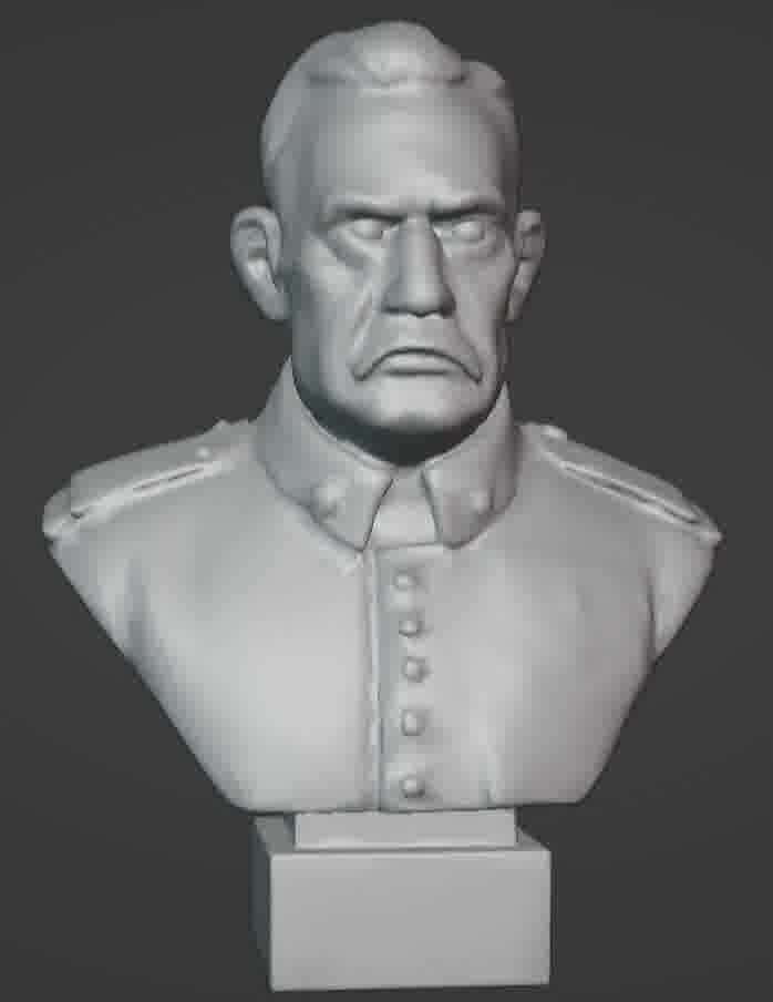 Benito Mussolini Bust 3D print model_75