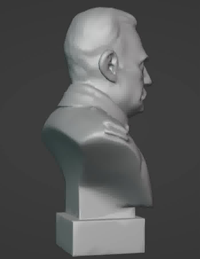 Benito Mussolini Bust 3D print model_49