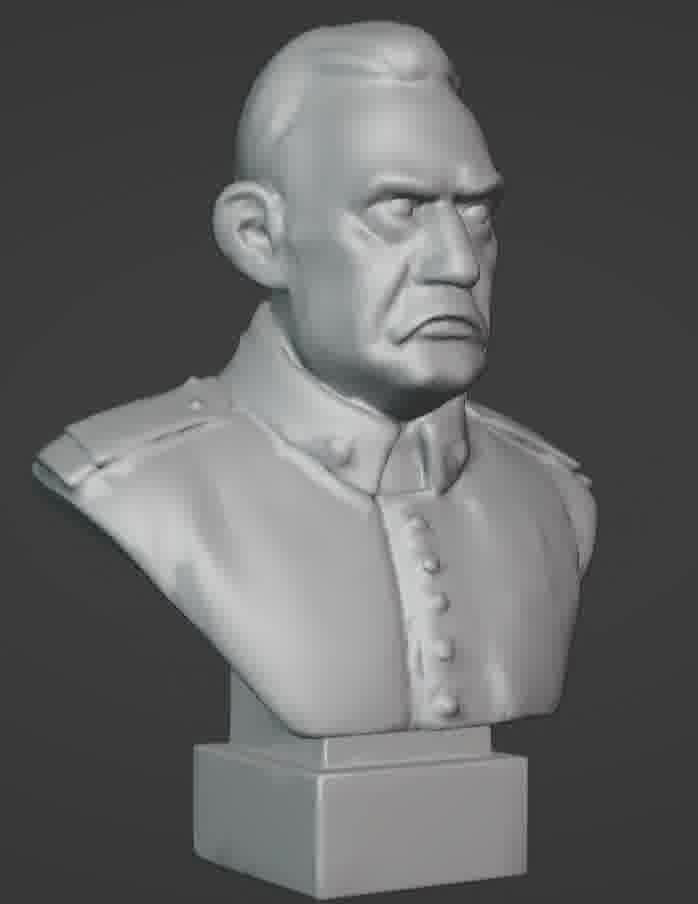 Benito Mussolini Bust 3D print model_42