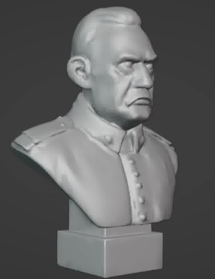 Benito Mussolini Bust 3D print model_93