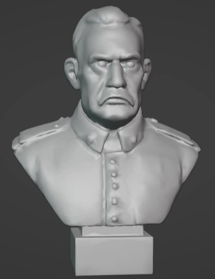 Benito Mussolini Bust 3D print model_31
