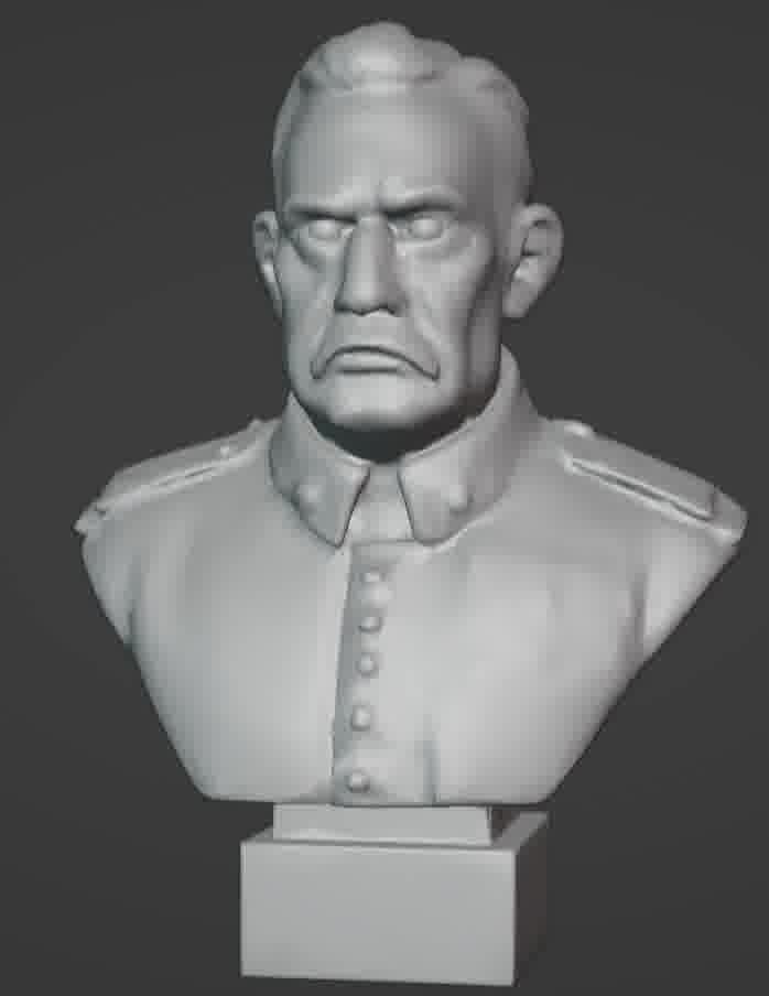 Benito Mussolini Bust 3D print model_65
