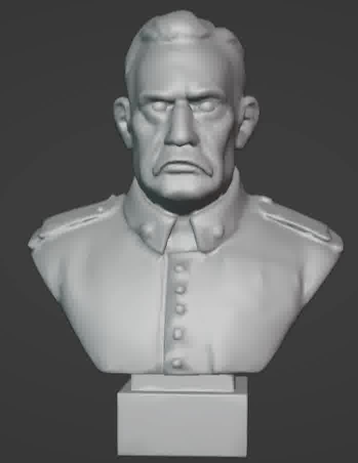 Benito Mussolini Bust 3D print model_77