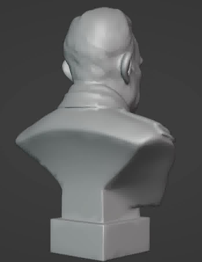 Benito Mussolini Bust 3D print model_29