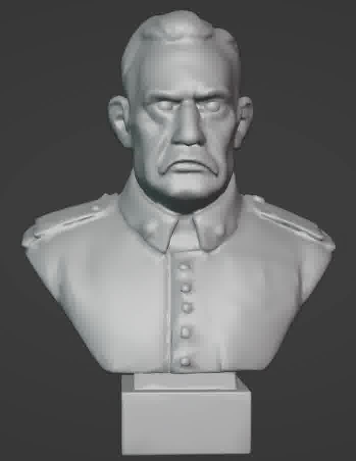 Benito Mussolini Bust 3D print model_74