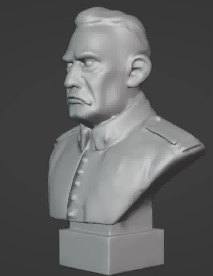 Benito Mussolini Bust 3D print model_38