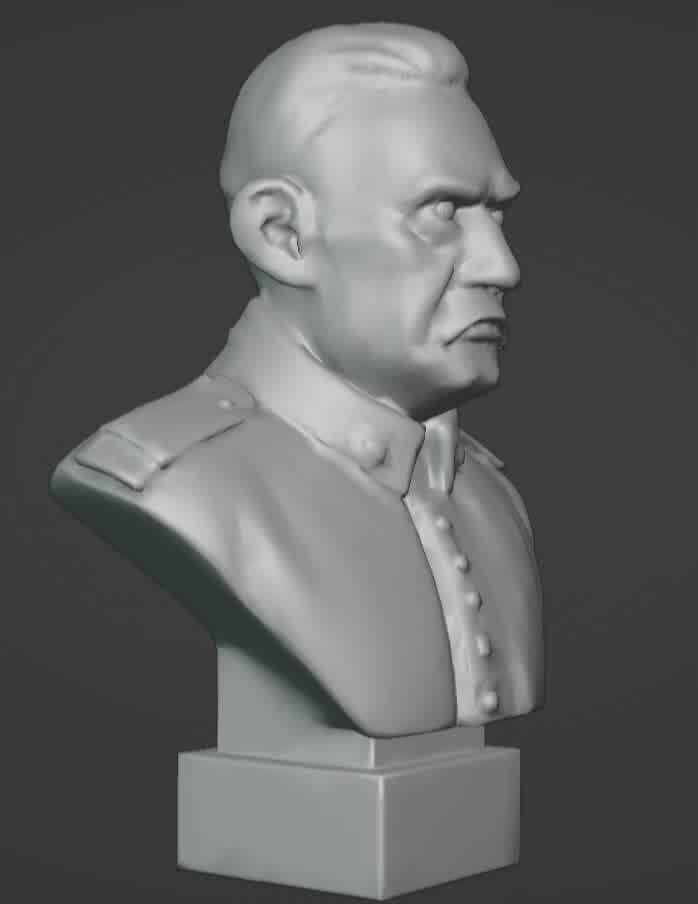 Benito Mussolini Bust 3D print model_18