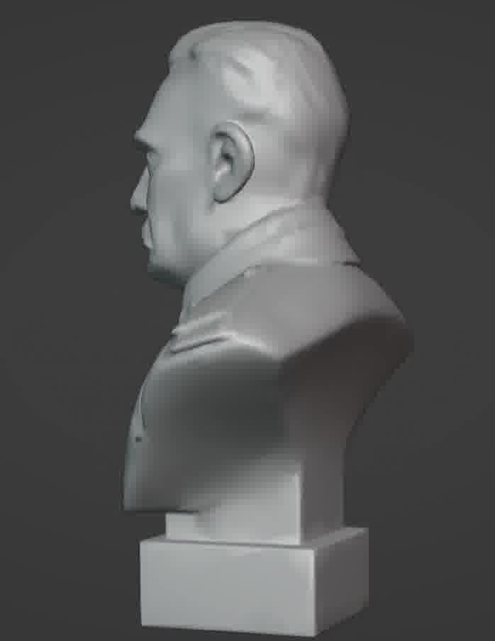 Benito Mussolini Bust 3D print model_66