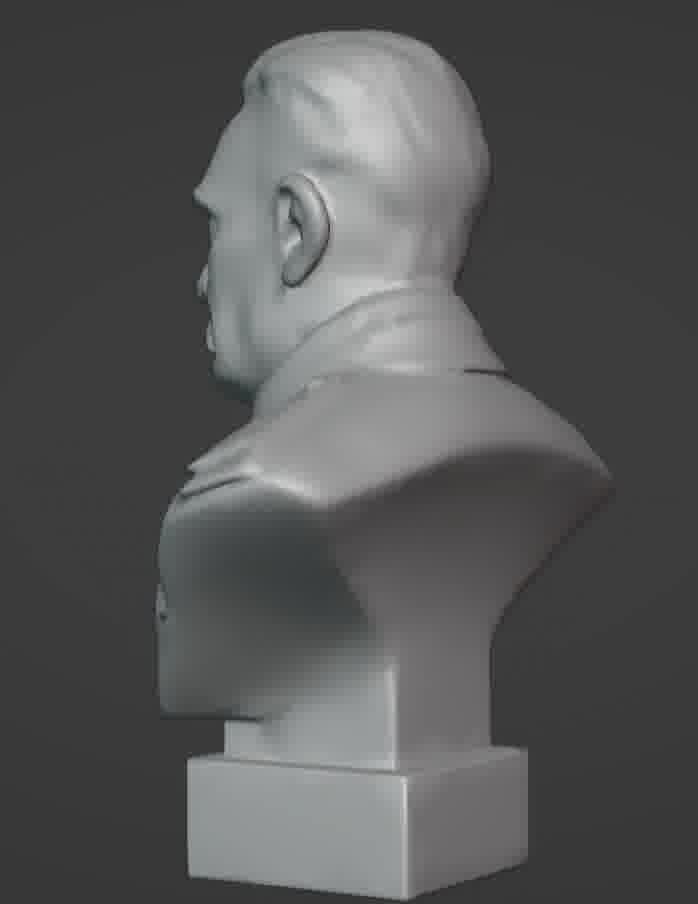 Benito Mussolini Bust 3D print model_11