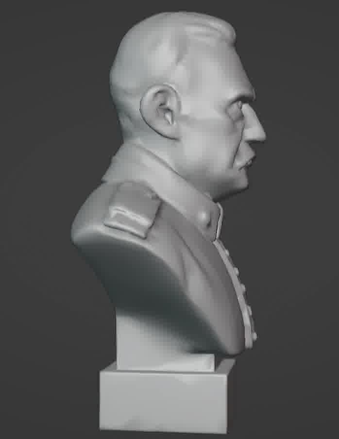 Benito Mussolini Bust 3D print model_19