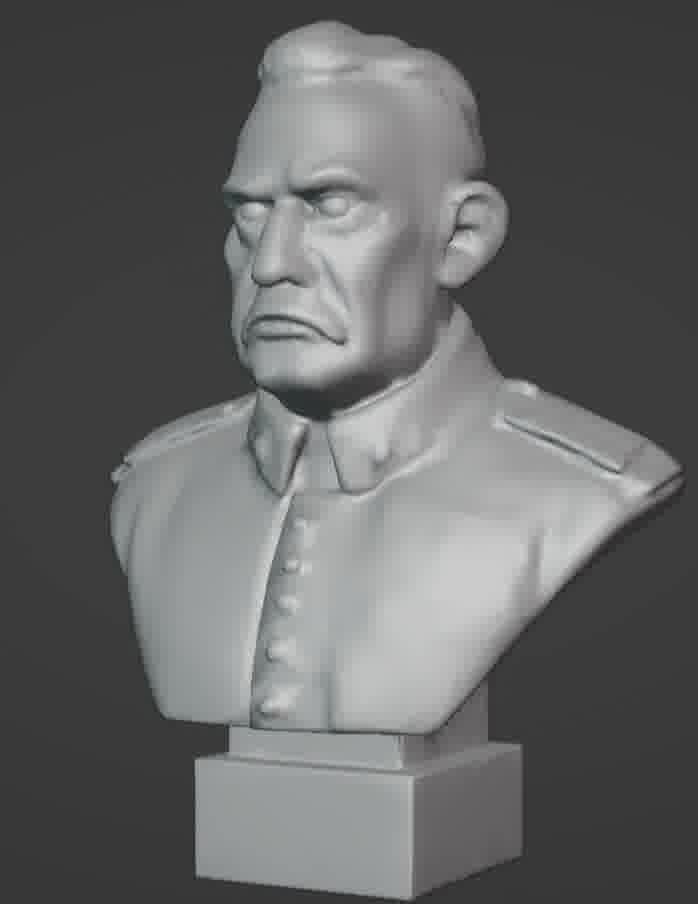 Benito Mussolini Bust 3D print model_40