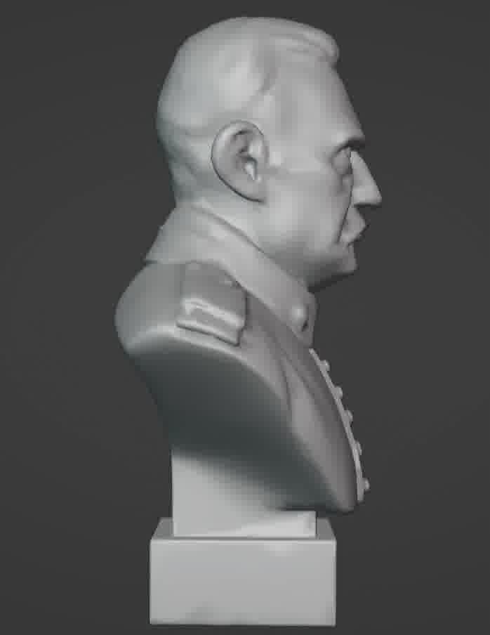 Benito Mussolini Bust 3D print model_20