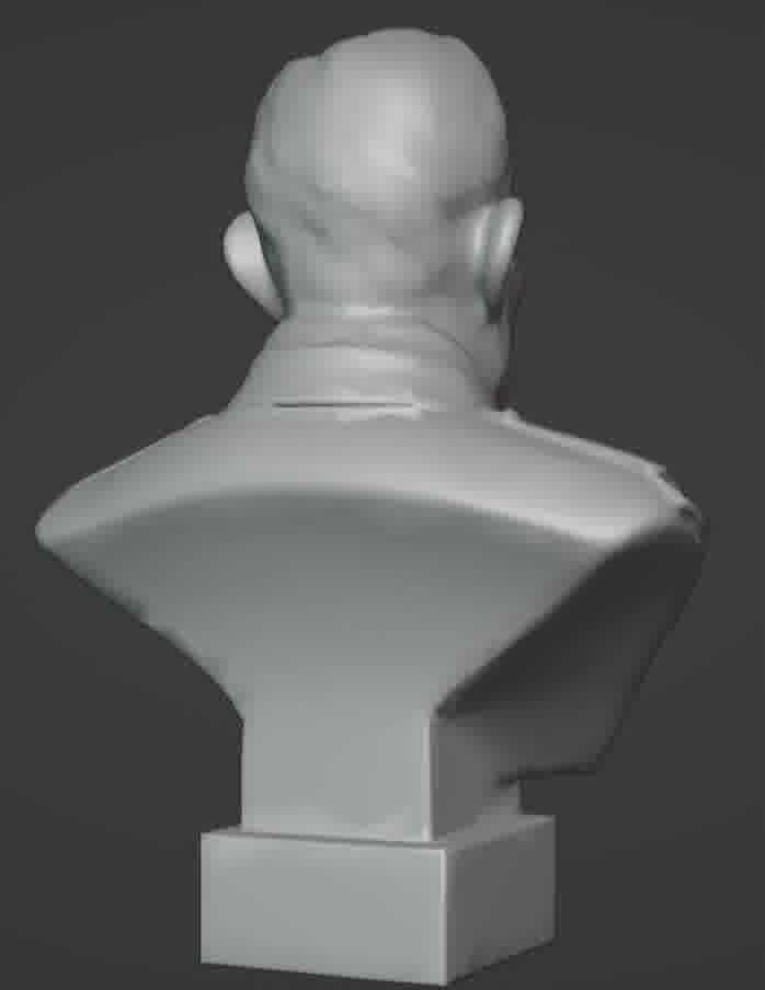 Benito Mussolini Bust 3D print model_50
