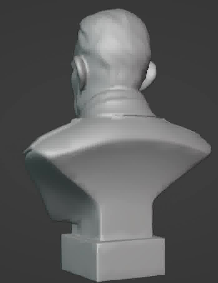 Benito Mussolini Bust 3D print model_26