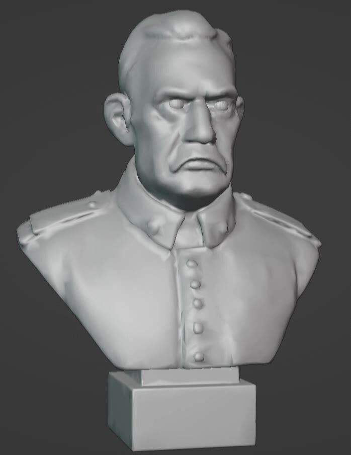 Benito Mussolini Bust 3D print model_13