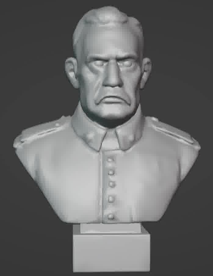 Benito Mussolini Bust 3D print model_81
