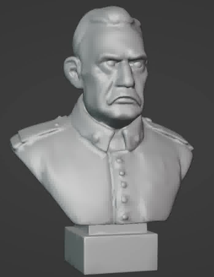 Benito Mussolini Bust 3D print model_71