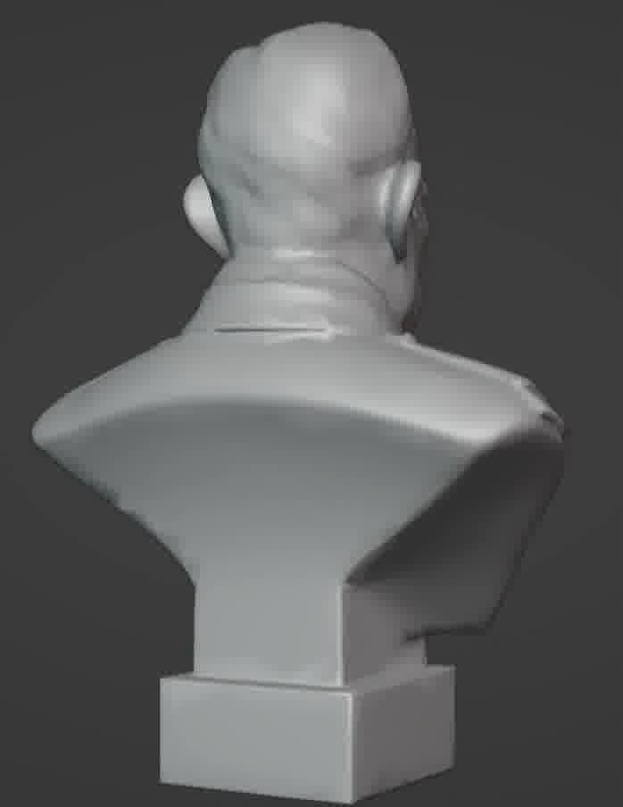 Benito Mussolini Bust 3D print model_30