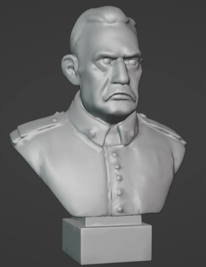 Benito Mussolini Bust 3D print model_16