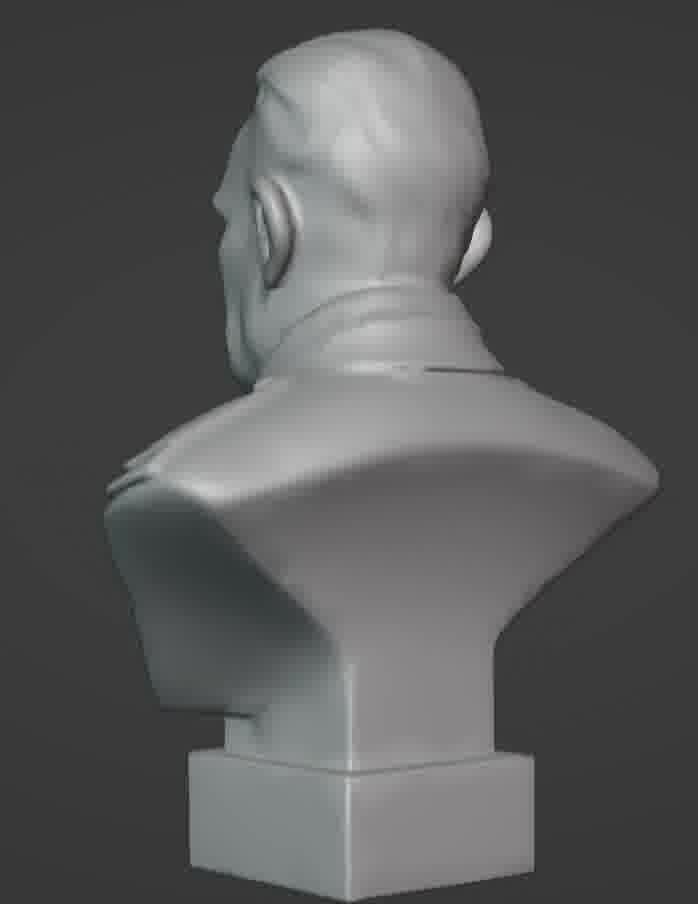 Benito Mussolini Bust 3D print model_8