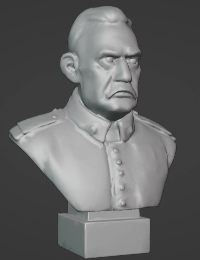 Benito Mussolini Bust 3D print model_14