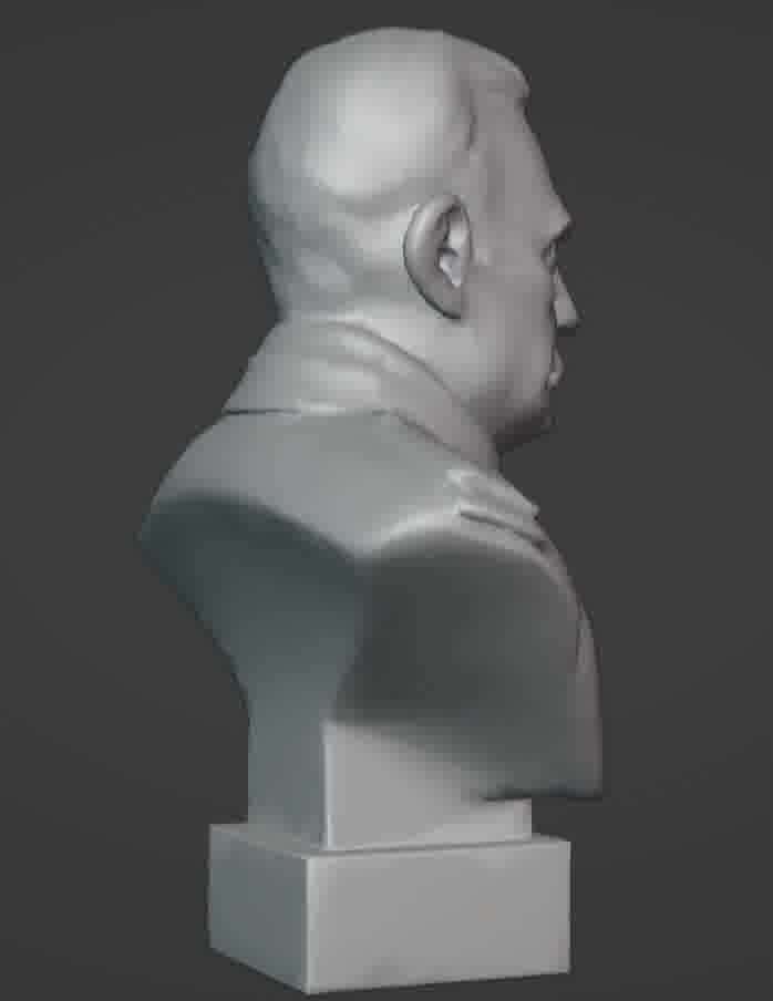 Benito Mussolini Bust 3D print model_22