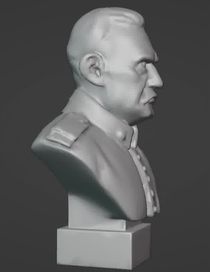 Benito Mussolini Bust 3D print model_2