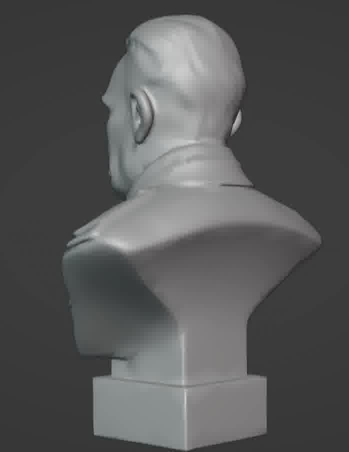 Benito Mussolini Bust 3D print model_9
