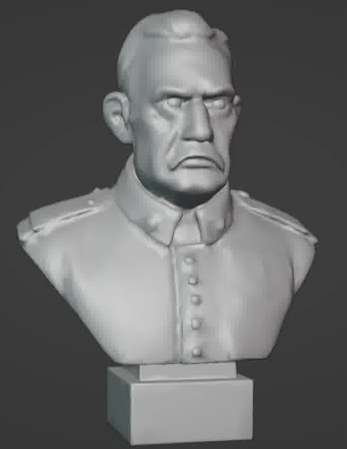 Benito Mussolini Bust 3D print model_85