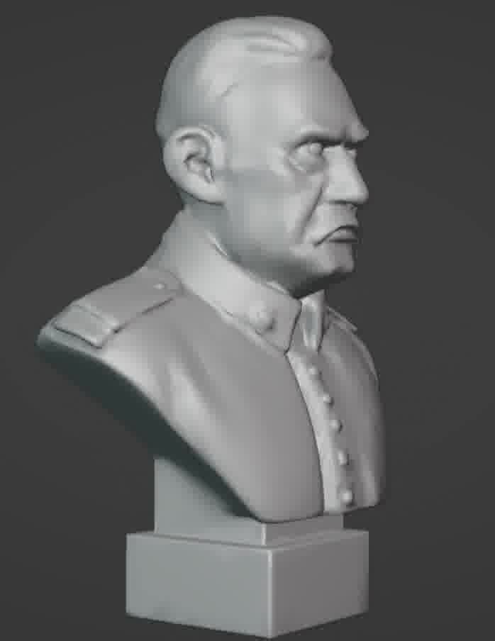 Benito Mussolini Bust 3D print model_44