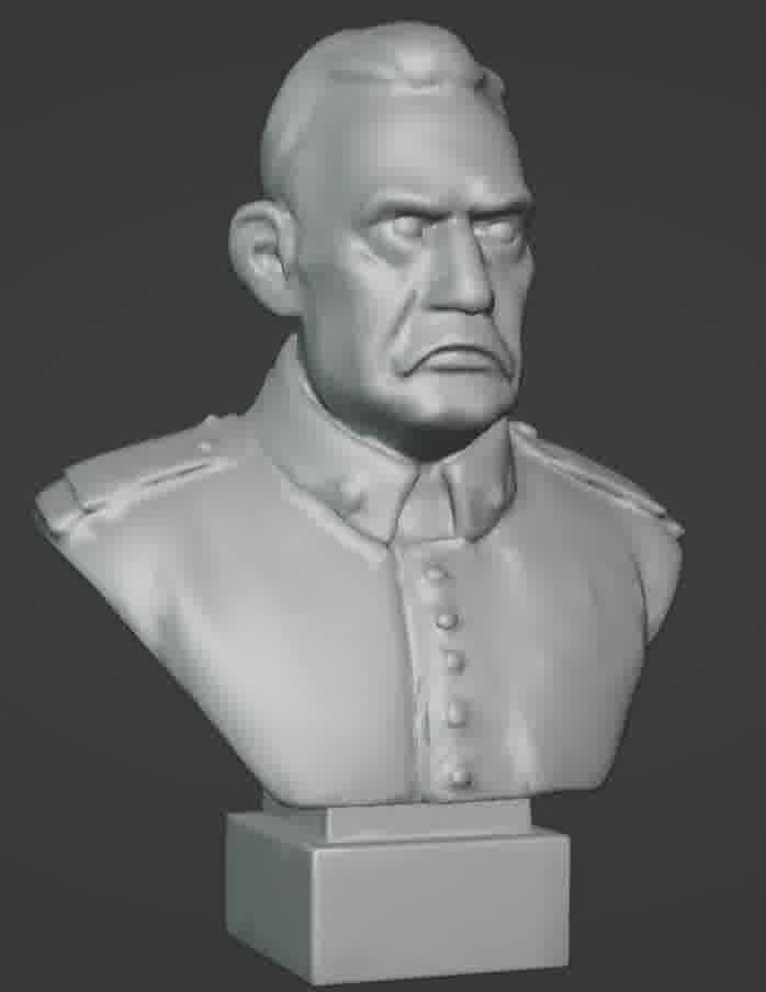 Benito Mussolini Bust 3D print model_82