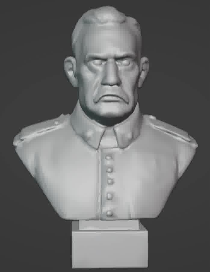 Benito Mussolini Bust 3D print model_45