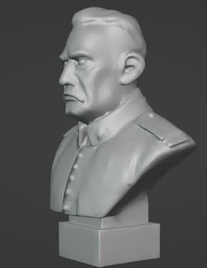 Benito Mussolini Bust 3D print model_37
