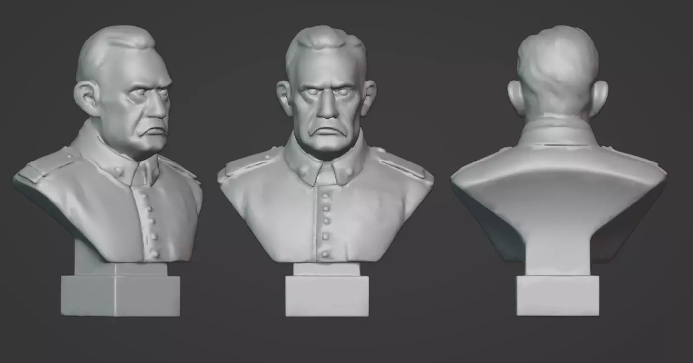 Benito Mussolini Bust 3D print model_0