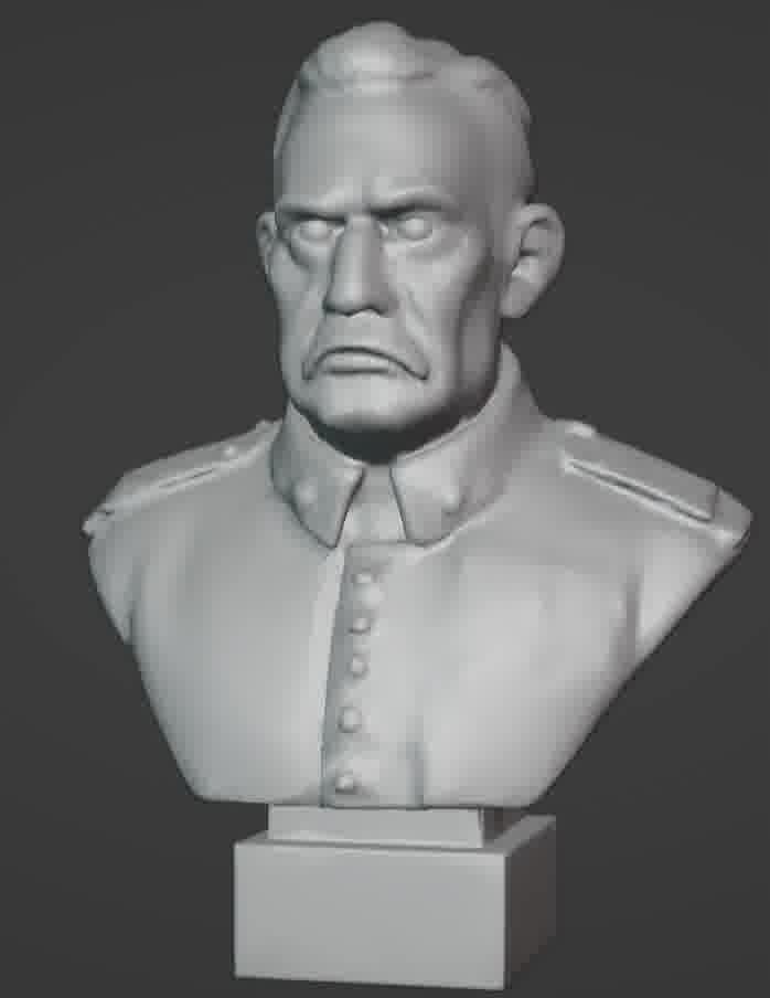 Benito Mussolini Bust 3D print model_60