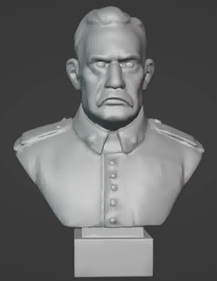 Benito Mussolini Bust 3D print model_92
