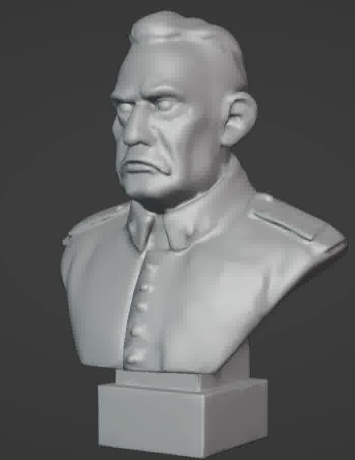 Benito Mussolini Bust 3D print model_68