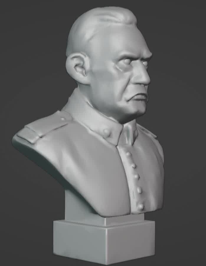 Benito Mussolini Bust 3D print model_36