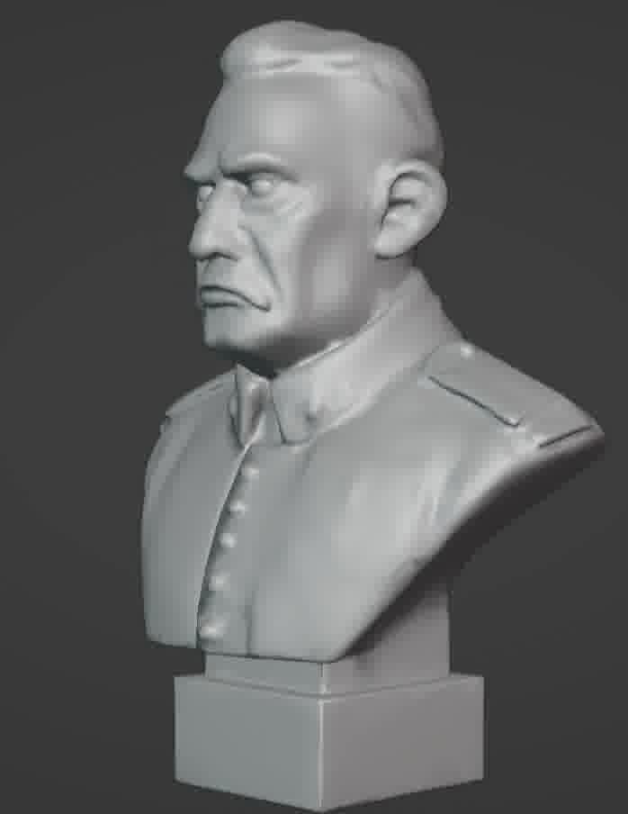 Benito Mussolini Bust 3D print model_63